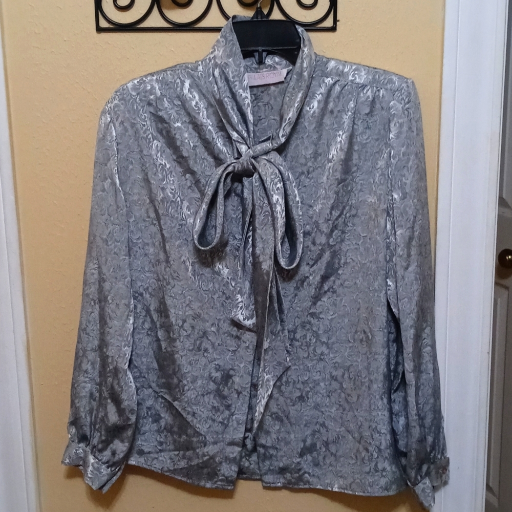 Blouse size 10 silver